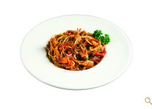 206. spaghetti di soia salatati con carne e verdura